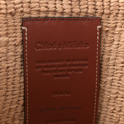 Chloe Raffia Large Woody Tote White 6 of 9