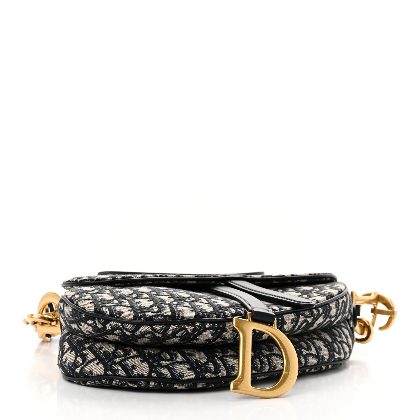 Oblique Saddle Bag With Strap Blue