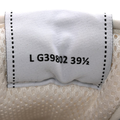 Chanel Suede Fabric Calfskin Womens CC Sneakers 39.5 White Light Gray 9 of 12