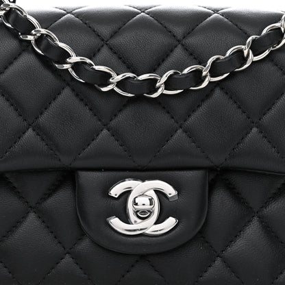 Chanel Lambskin Quilted Mini Rectangular Flap Black 8 of 10