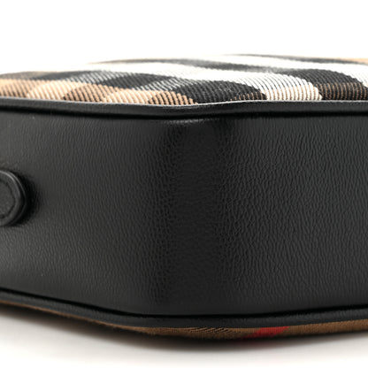 Burberry Giant Check Calfskin Small Camera Bag Black 9 of 9