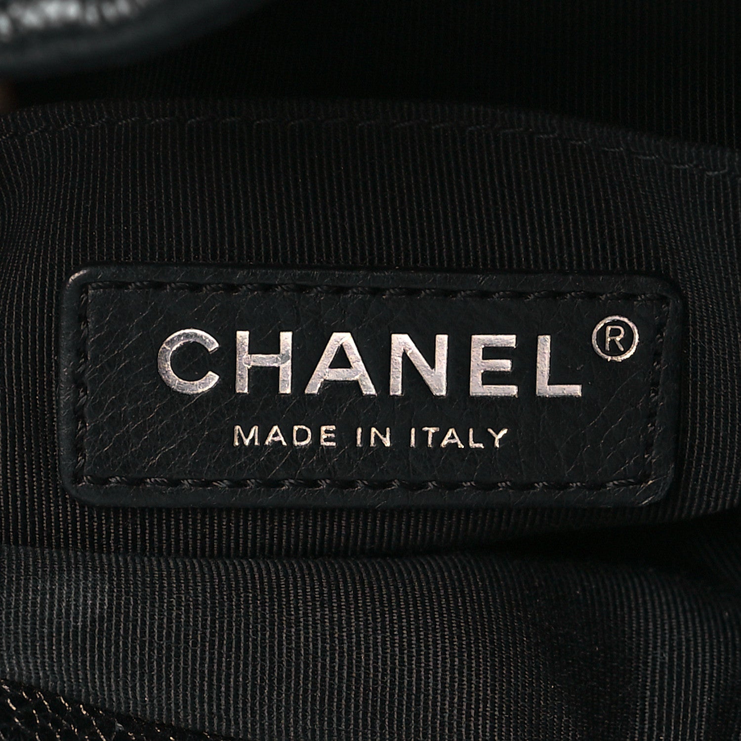 Chanel Caviar Flat Quilted CC Chain Bucket Drawstring Bag Black 6 of 11