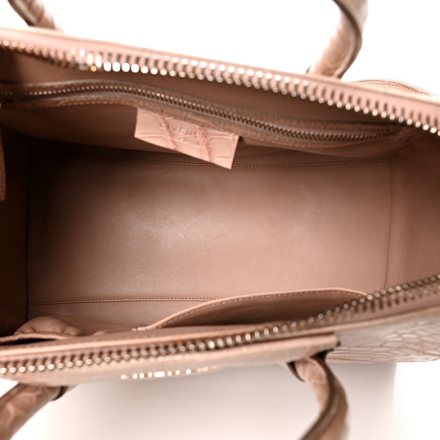 Crocodile Medium Antigona Nude Pink