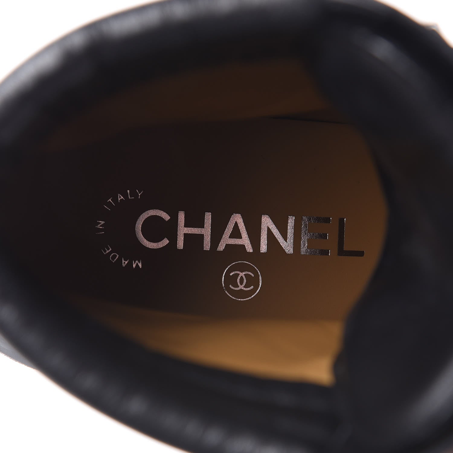 Chanel Lambskin Quilted Lace Up Boots 37 Black 7 of 8