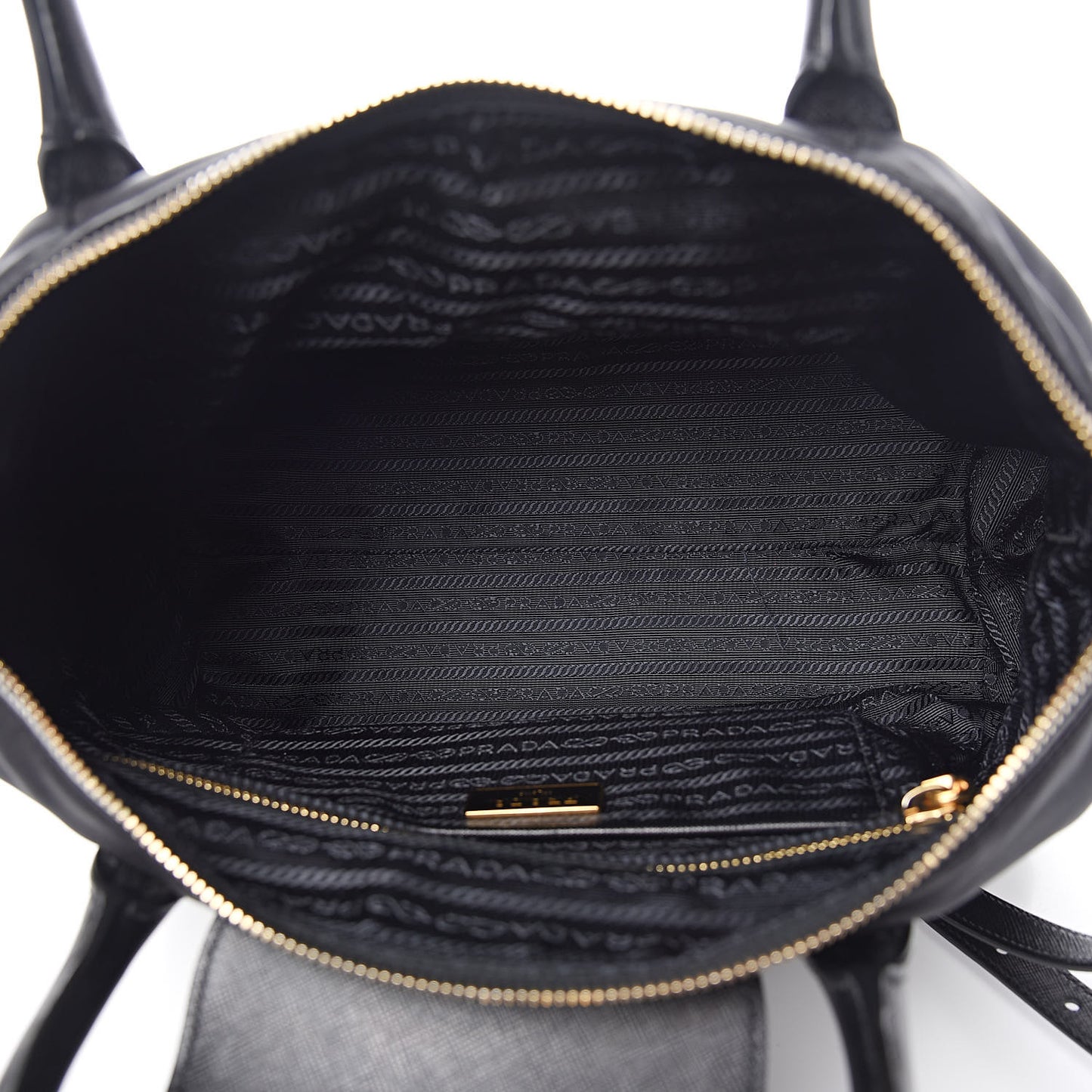 Tessuto Nylon Saffiano Tote Black