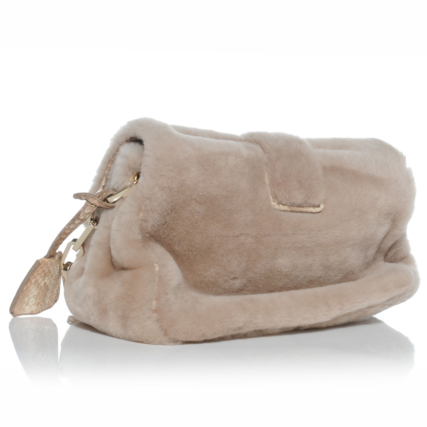 Fur and Python New Lock Shoulder Bag