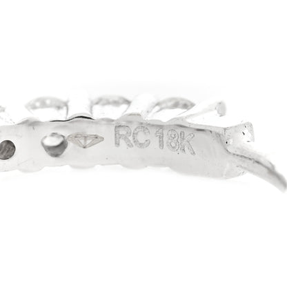 Roberto Coin 18K White Gold Diamond .84ctw Inside Out Hoop Earrings 4 of 4
