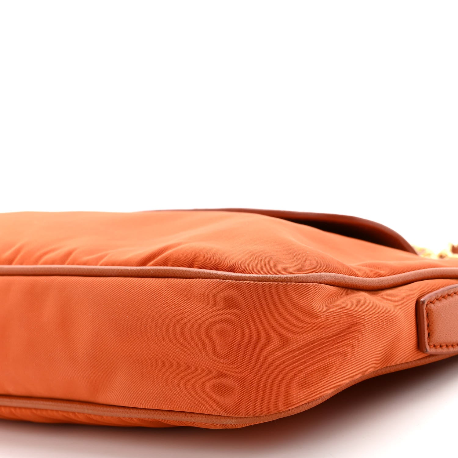 Prada Tessuto Nylon Saffiano Crossbody Bag Papaya 9 of 15