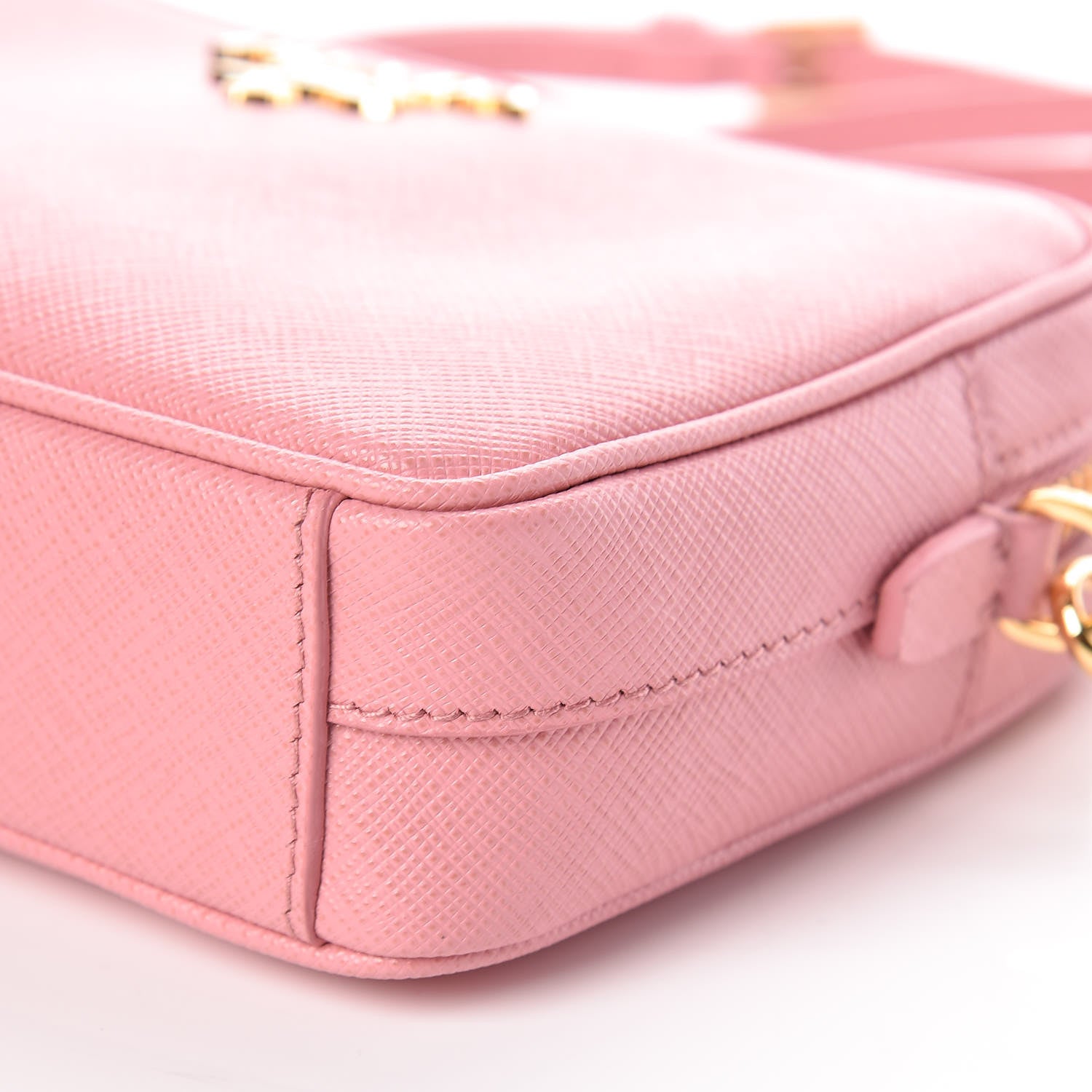 Prada Saffiano Mini Camera Crossbody Bag Petalo 8 of 8