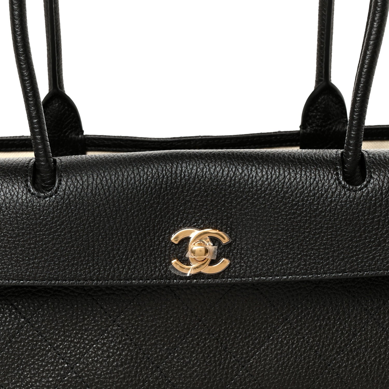 Chanel Grained Calfskin Stitched Urban Essentials Small Shopping Bag Black 8 of 11