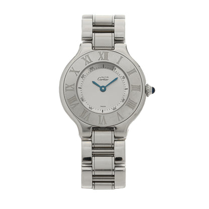 Cartier Stainless Steel 28mm Must De 21 Quartz Watch 1 of 4
