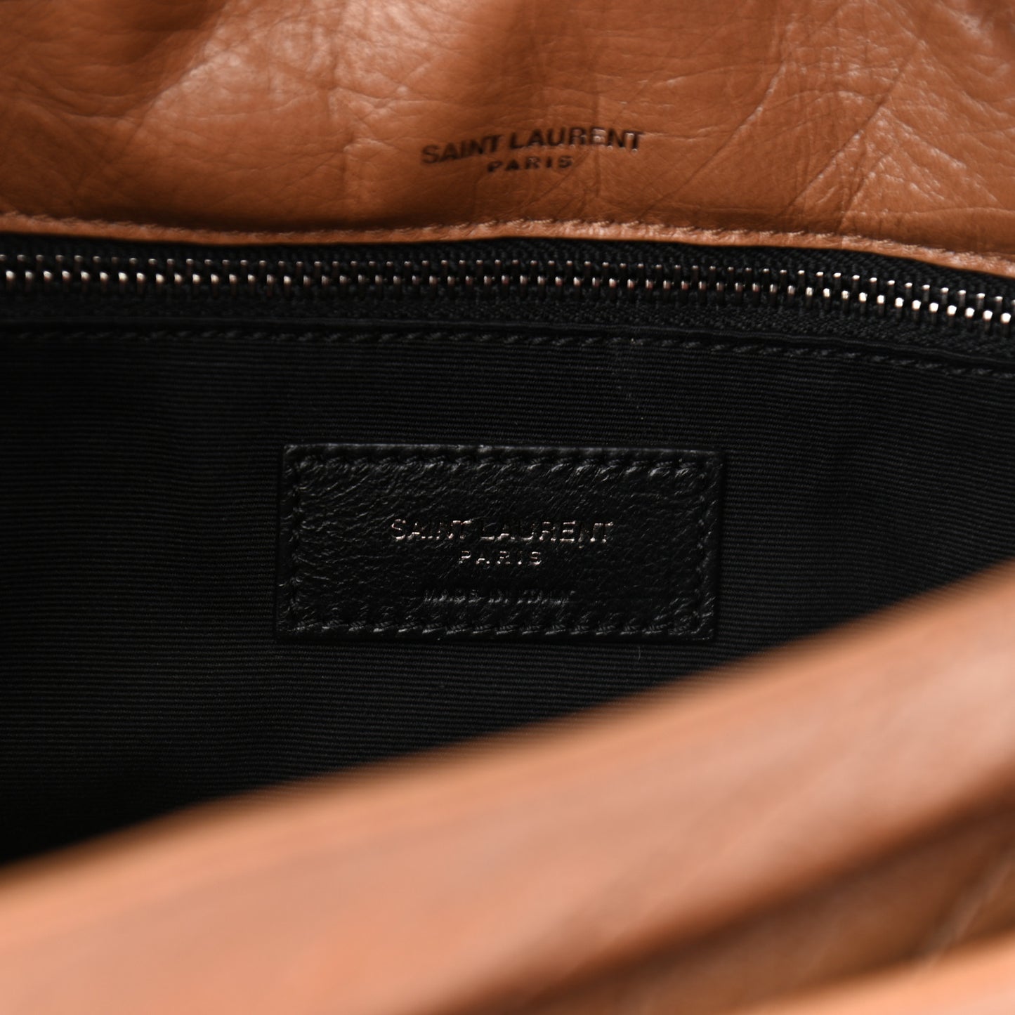 Crinkled Calfskin Matelasse Monogram Medium Niki Chain Satchel Natural Tan