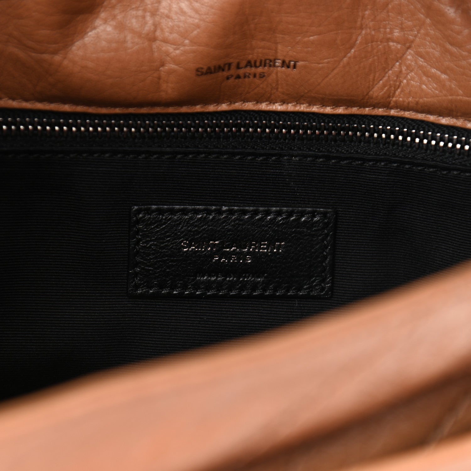 Saint Laurent Crinkled Calfskin Matelasse Monogram Medium Niki Chain Satchel Natural Tan 6 of 10