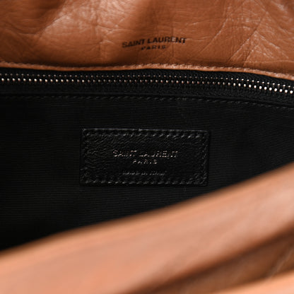 Saint Laurent Crinkled Calfskin Matelasse Monogram Medium Niki Chain Satchel Natural Tan 6 of 10