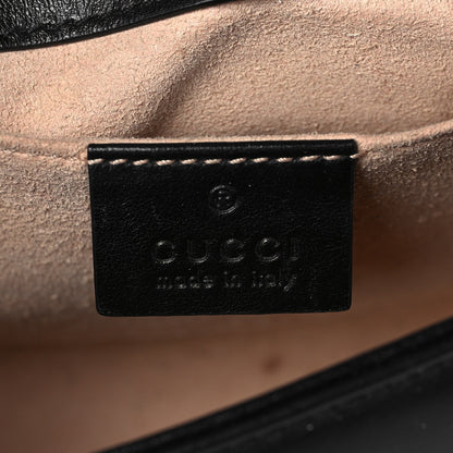 Gucci Calfskin Matelasse Mini GG Marmont Shoulder Bag Black 5 of 8