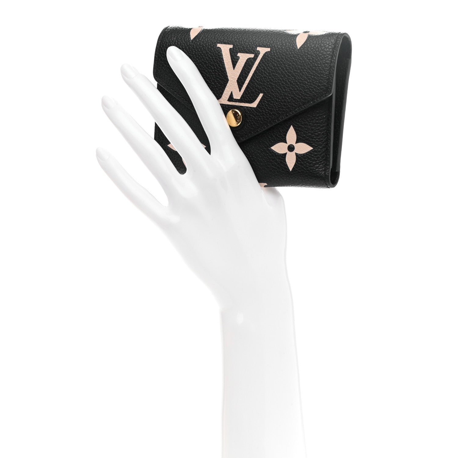 Louis Vuitton Empreinte Monogram Giant Victorine Wallet Black Beige 2 of 7
