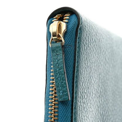 Gucci Dollar Calfskin GG Zip Around Wallet Deep Cobalt 7 of 7