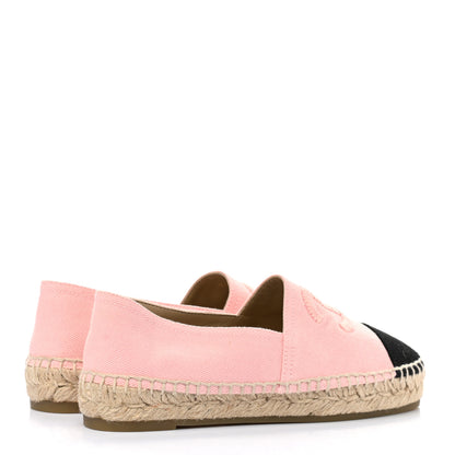 Chanel Denim Toile CC Espadrilles 36 Pink Black 4 of 8