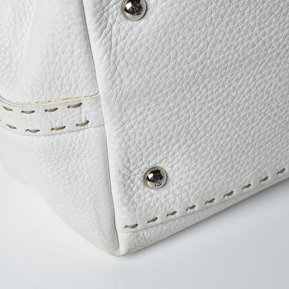 Fendi Calfskin Romano Selleria Adele 1328 Bag White 27 of 38