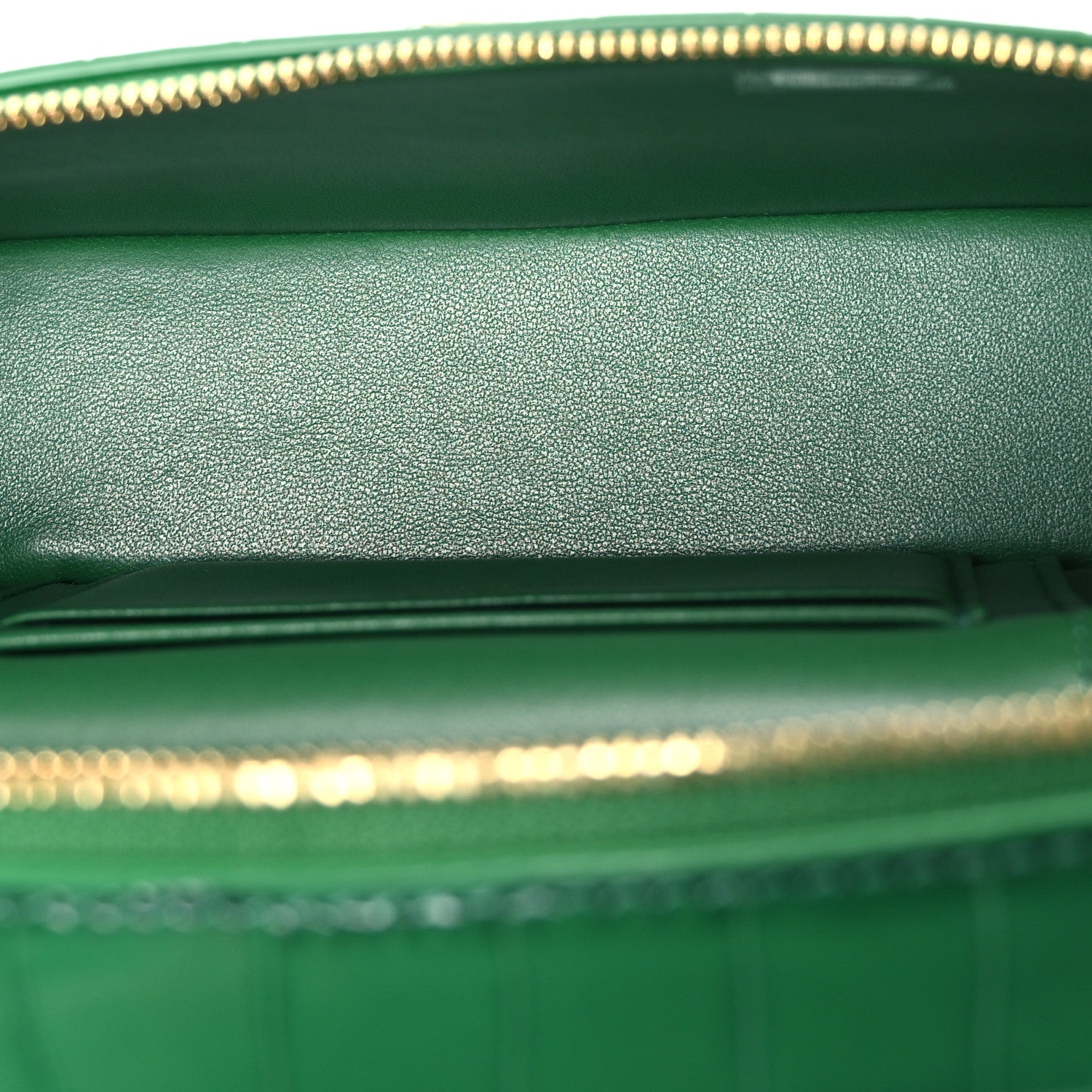 Chanel Calfskin Crocodile Embossed Crococo Top Handle Slim Vanity Case With Chain Green 4 of 10