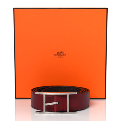 Hermes Box Togo Hapi Belt 105 Rouge H Black 5 of 5