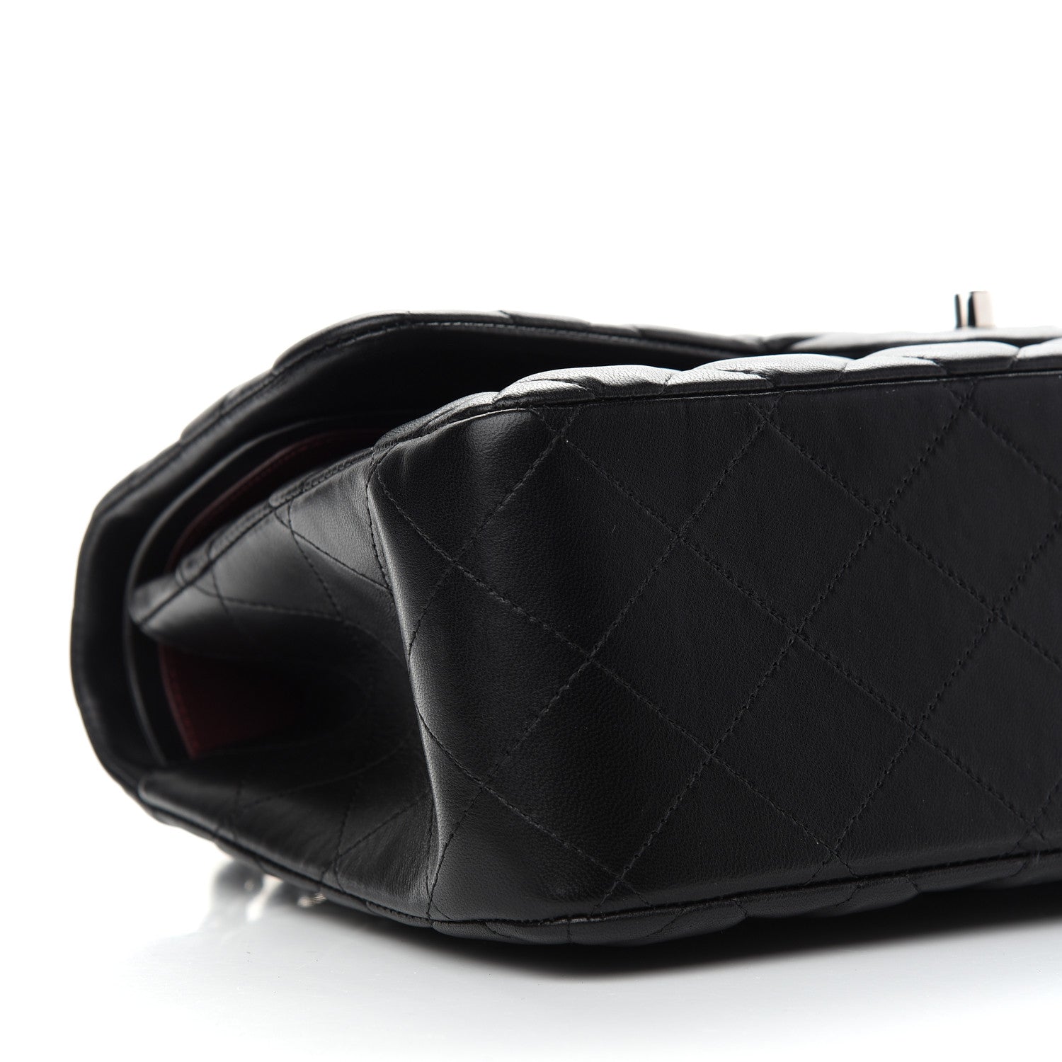 Chanel Lambskin Quilted Jumbo Double Flap Black 7 of 9