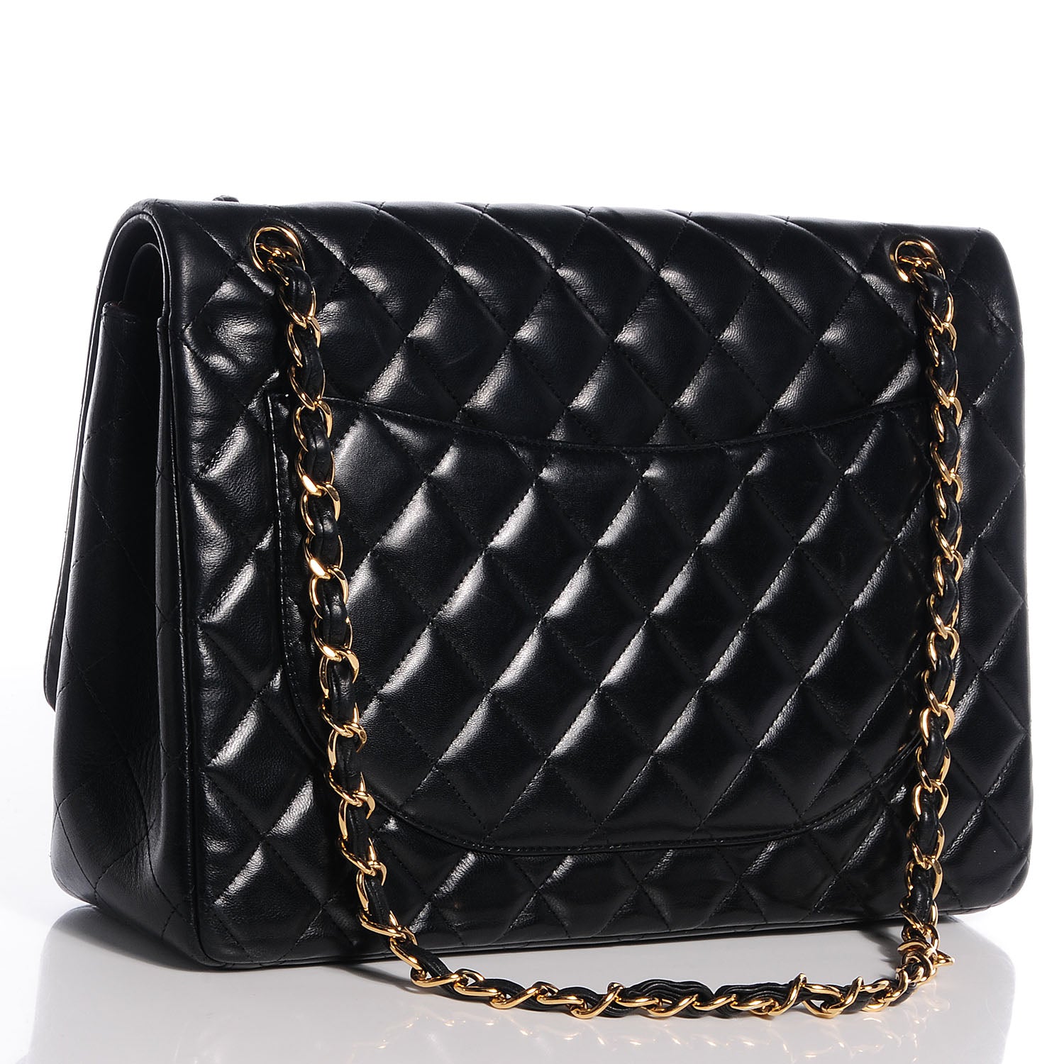 Chanel Lambskin Quilted Maxi Double Flap Black 3 of 8