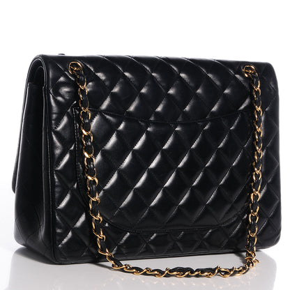 Chanel Lambskin Quilted Maxi Double Flap Black 3 of 8