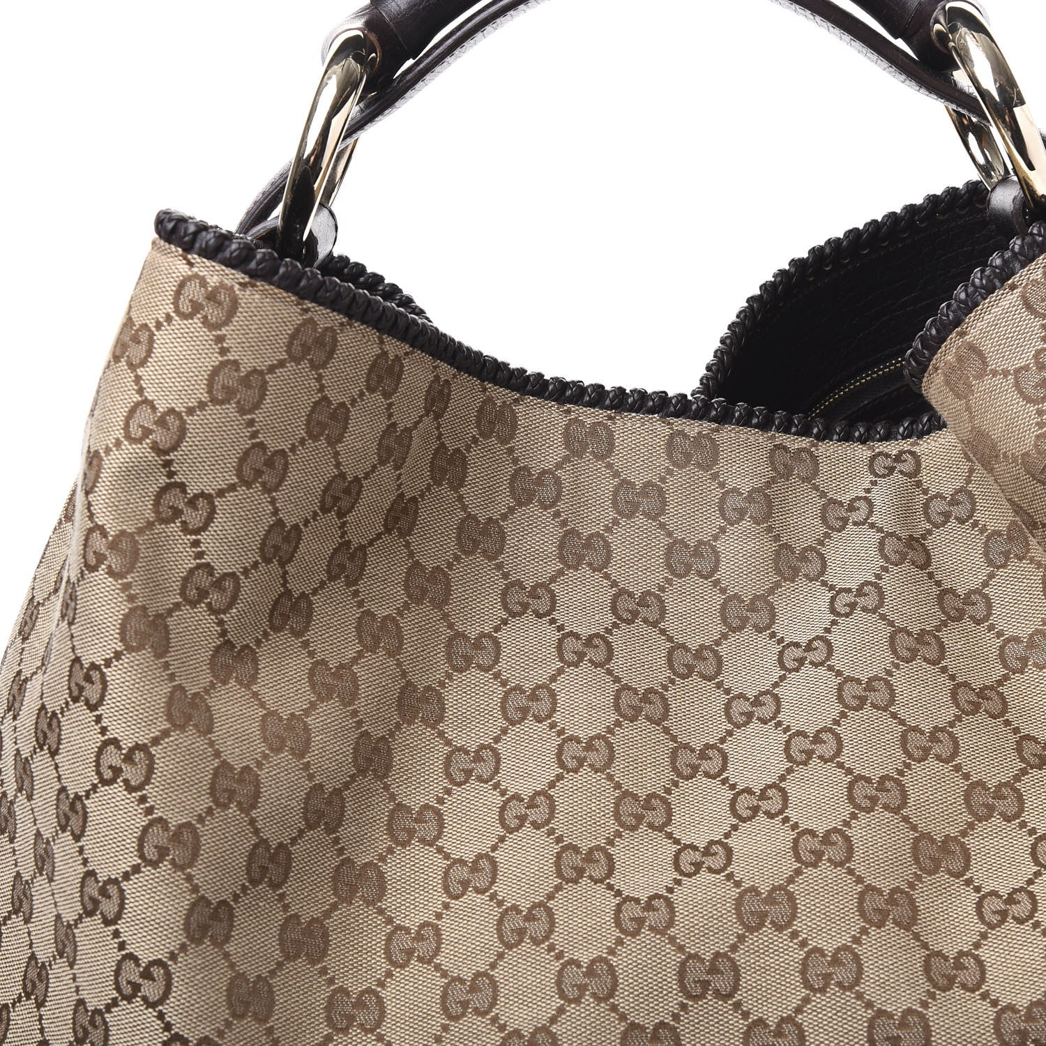 Gucci Monogram Large Horsebit Chain Hobo Dark Brown 7 of 10