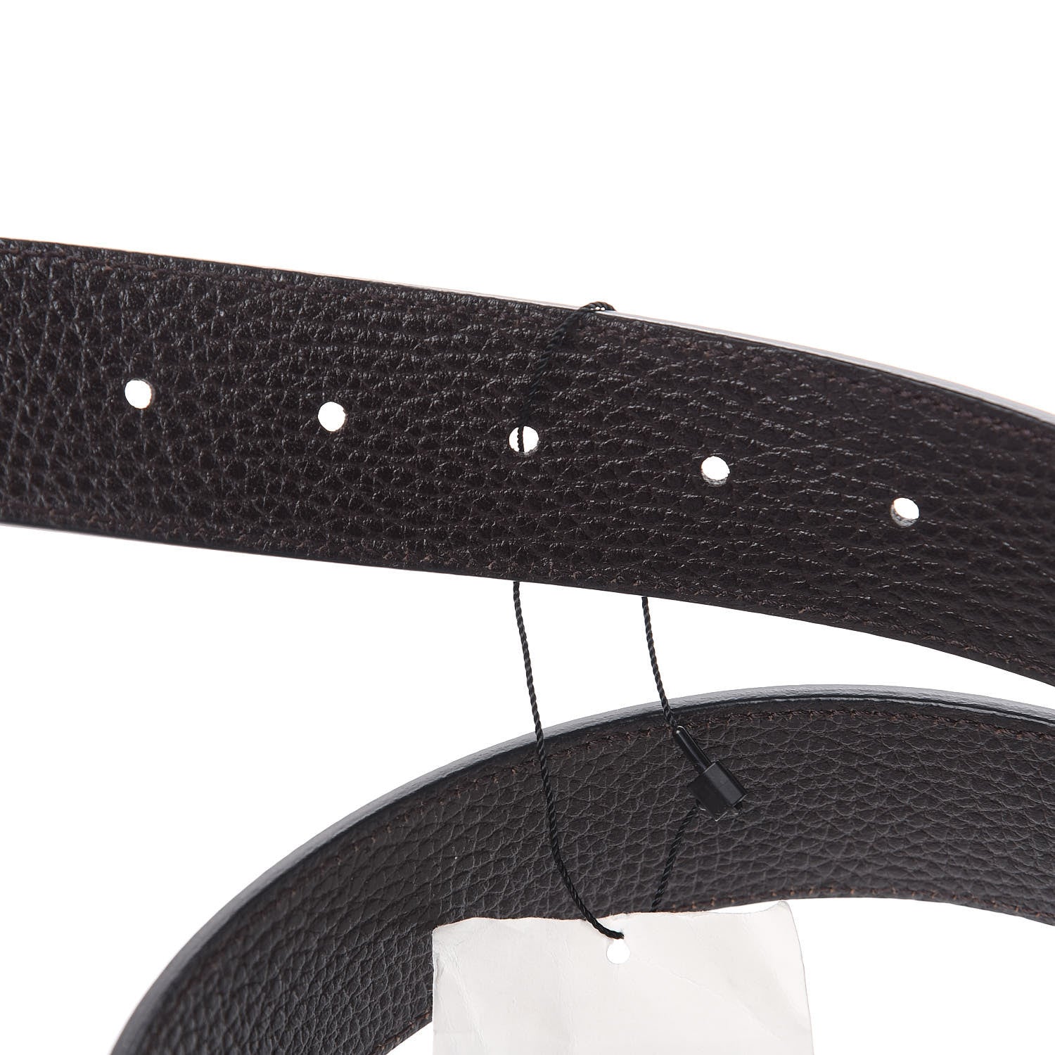 Gucci Calfskin Double G Reversible 37mm Belt 85 34 Black Cocoa 5 of 6