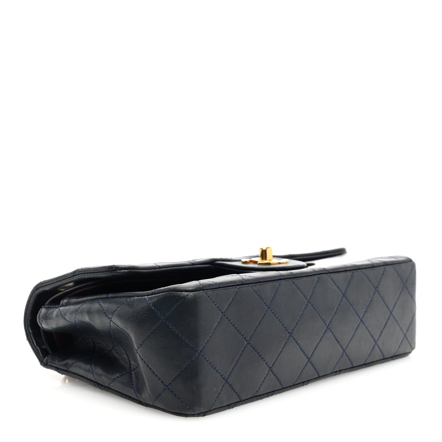 Chanel Lambskin Quilted Small Double Flap Navy 4 of 10