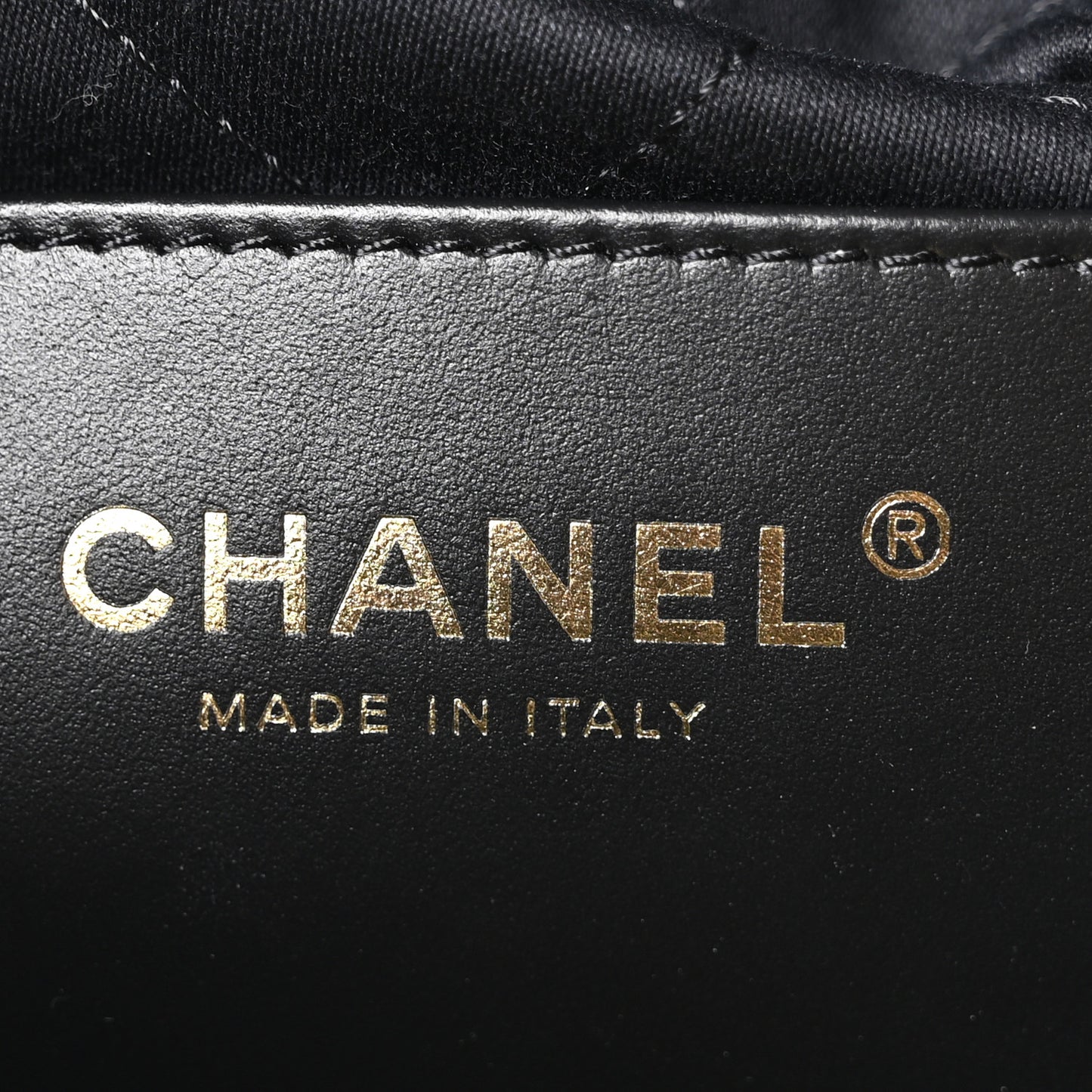 Shiny Calfskin Striped Mini Chanel 22 Black White