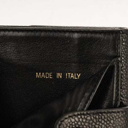 Chanel Caviar Timeless CC Compact French Wallet Black 6 of 8