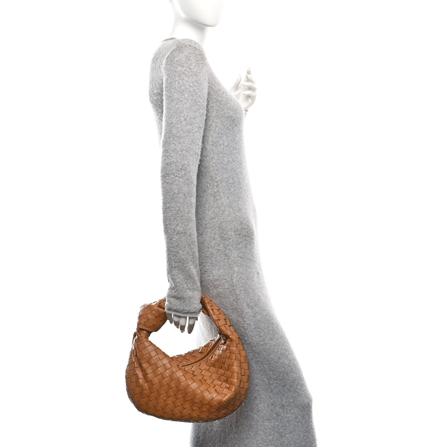 Nappa Intrecciato Teen Jodie Hobo Caramel