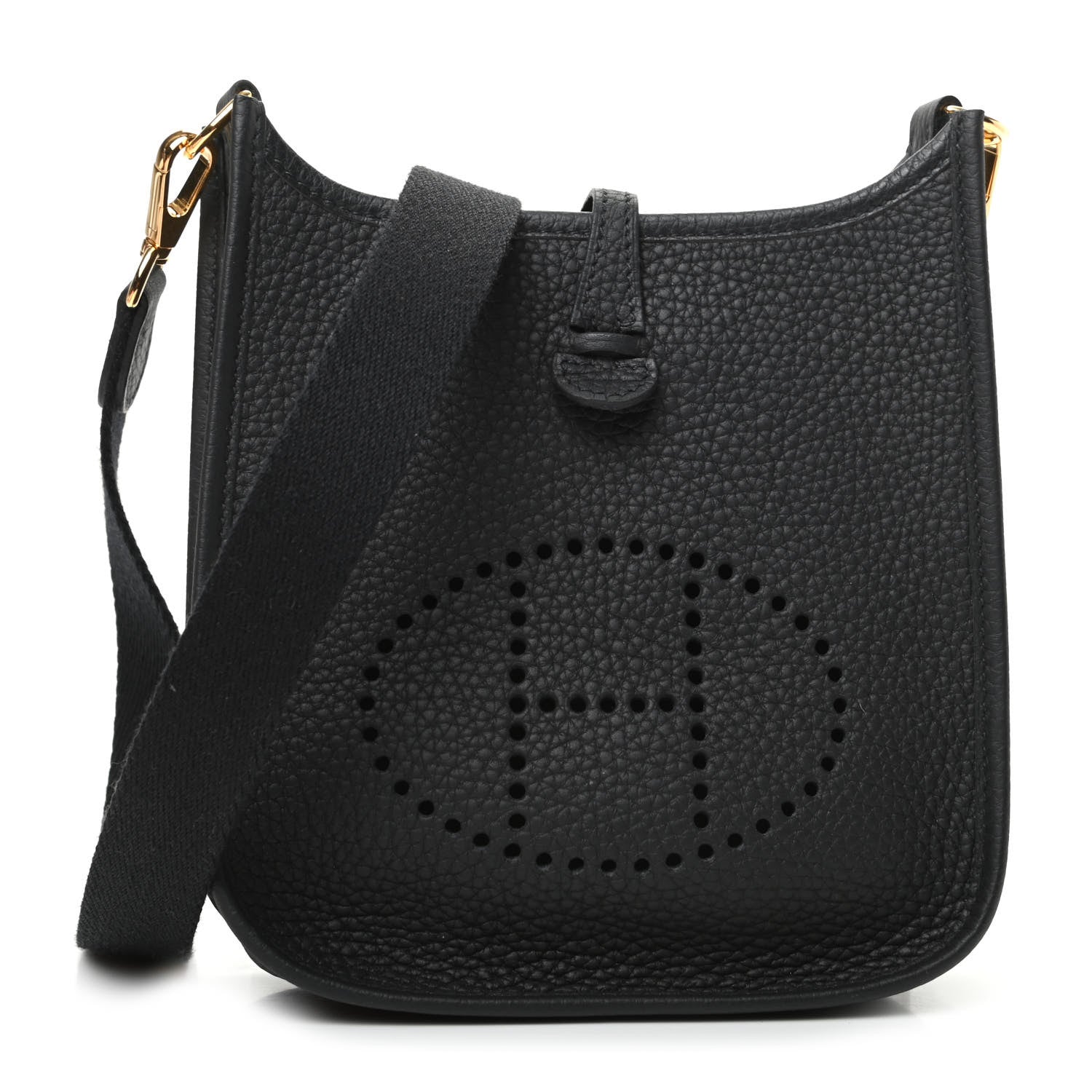 Hermes Taurillon Clemence Evelyne TPM Black 1 of 11