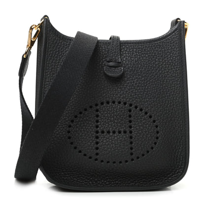 Hermes Taurillon Clemence Evelyne TPM Black 1 of 11