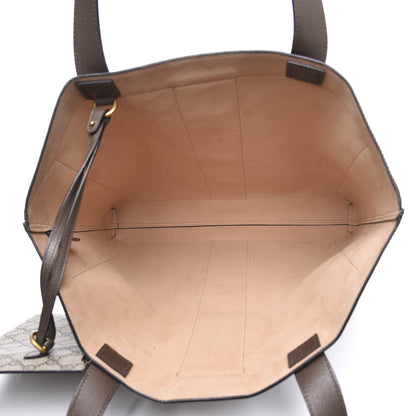Gucci GG Supreme Monogram Web Large Ophidia Vertical Shopping Tote Brown 4 of 12