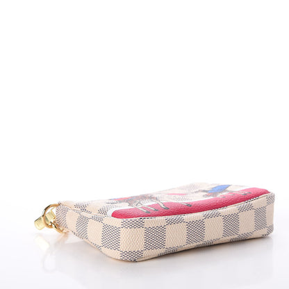 Louis Vuitton Damier Azur 2017 Christmas Animation Mini Pochette Accessories 4 of 7