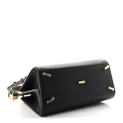 Salvatore Ferragamo Hammered Calfskin XS New Studio Box Bag Black 4 of 9