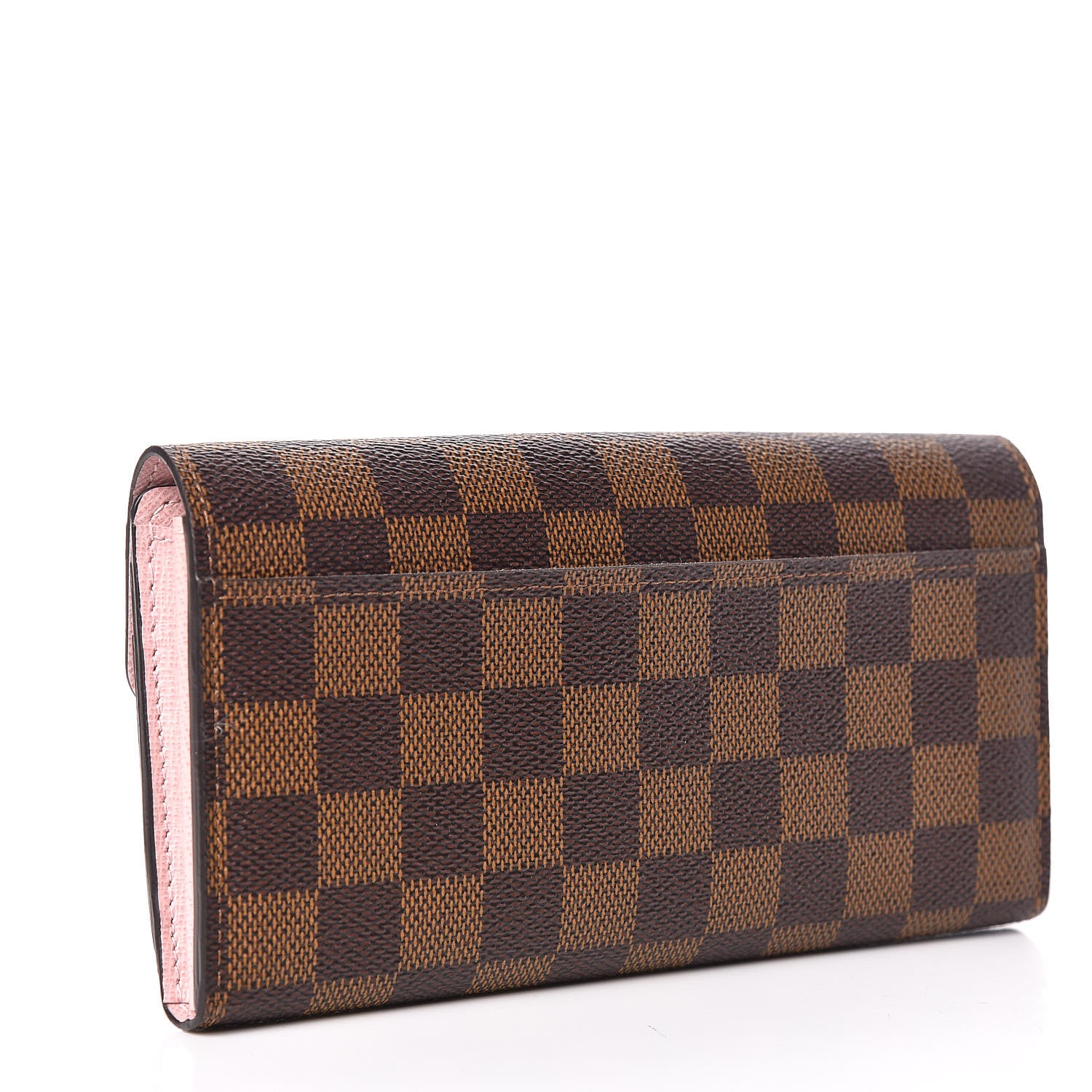 Louis Vuitton Damier Ebene Sarah Wallet NM Rose Ballerine 3 of 7