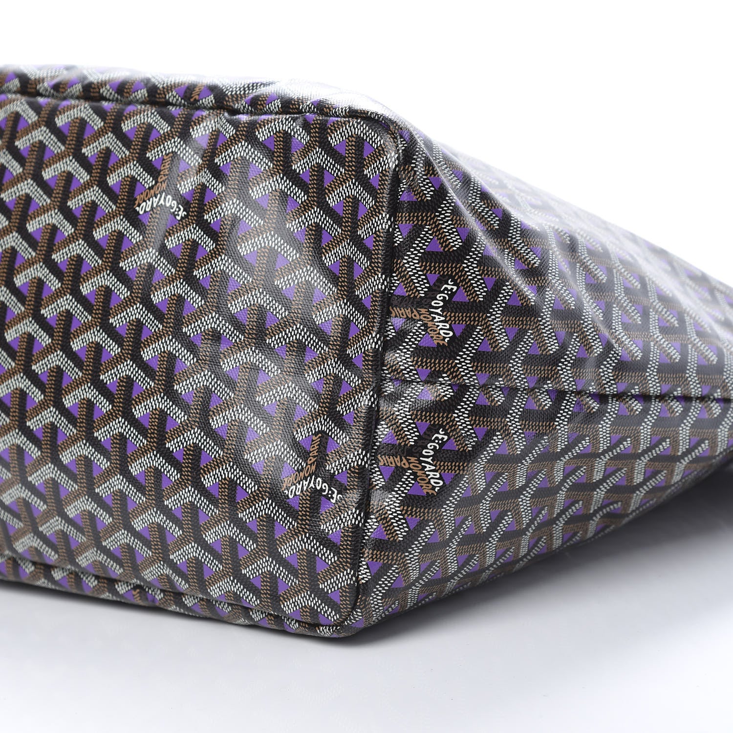 Goyard Goyardine Saint Louis Claire Voie GM Black Purple 10 of 11