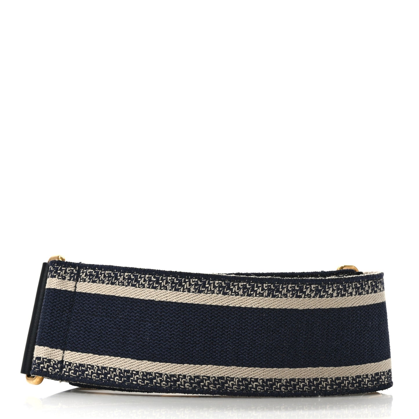 Canvas Embroidered Shoulder Strap Black