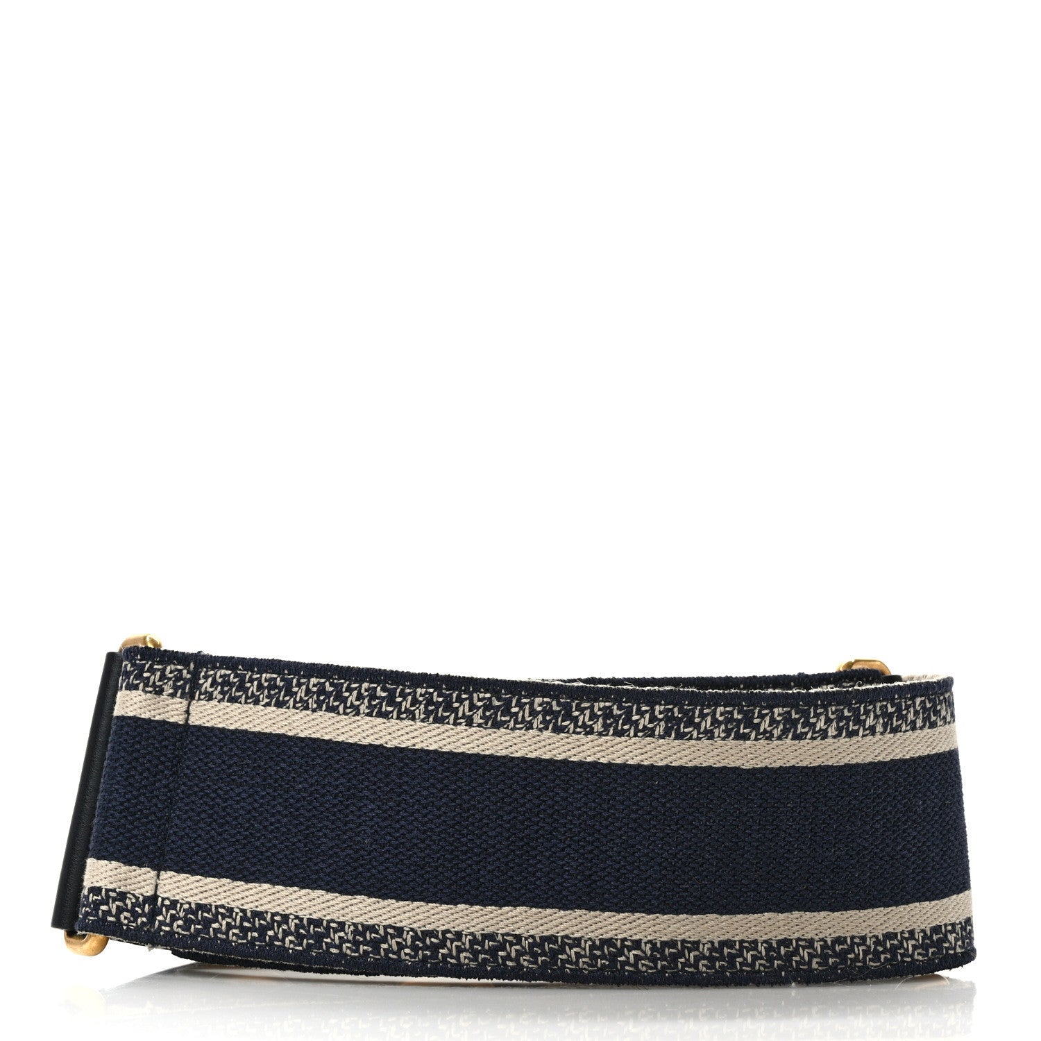 Christian Dior Canvas Embroidered Shoulder Strap Black 2 of 4