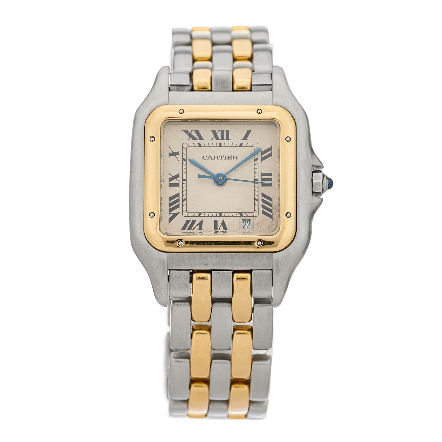 Cartier Stainless Steel 18K Yellow Gold 22mm Panthere Quartz Watch 1 of 4