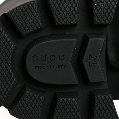 Gucci Magnum Calfskin Nappa Quilted Lace Up Ankle Boots 38.5 Black 7 of 8