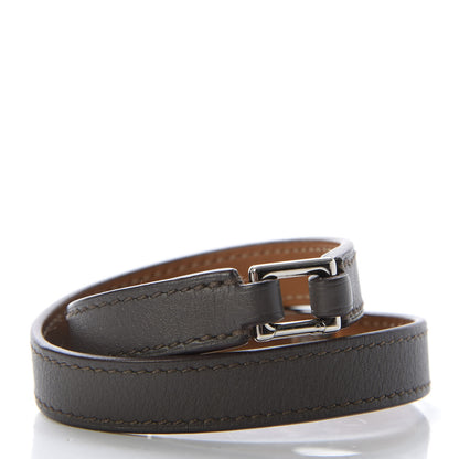 Hermes Swift Rivale Double Tour Bracelet S Chocolate 3 of 5