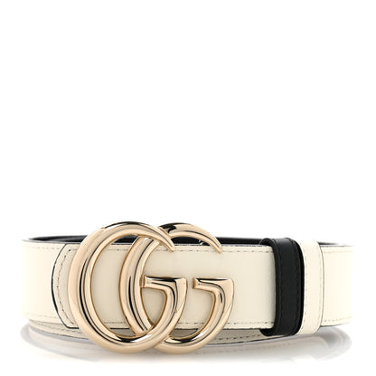 Gucci Guccissima Double G Reversible Belt 75 30 Black White 3 of 8
