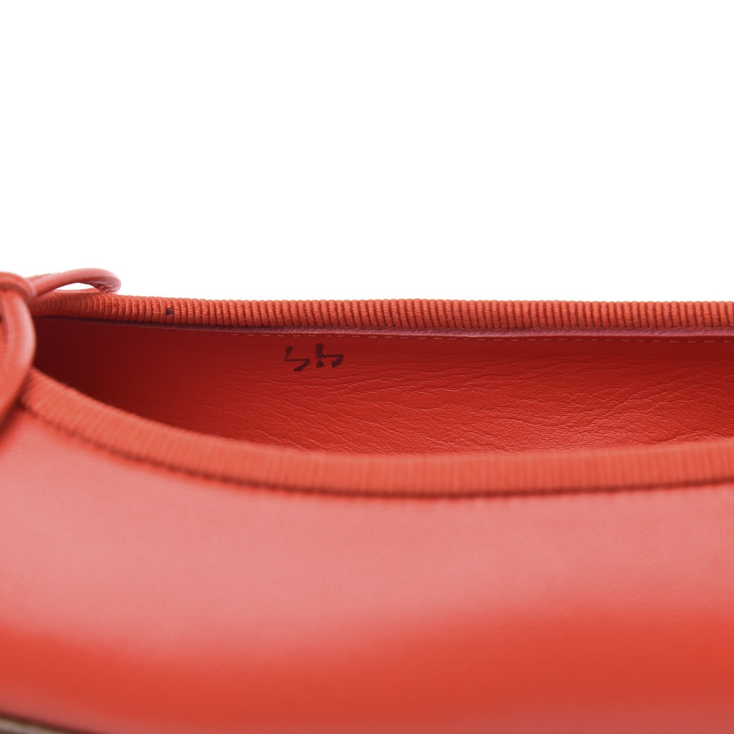 Lambskin Cap Toe Ballerina Flats 36.5 Coral
