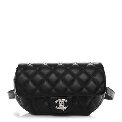 Chanel Calfskin Quilted CC Uniform Flap Belt Bag Black 1 of 10