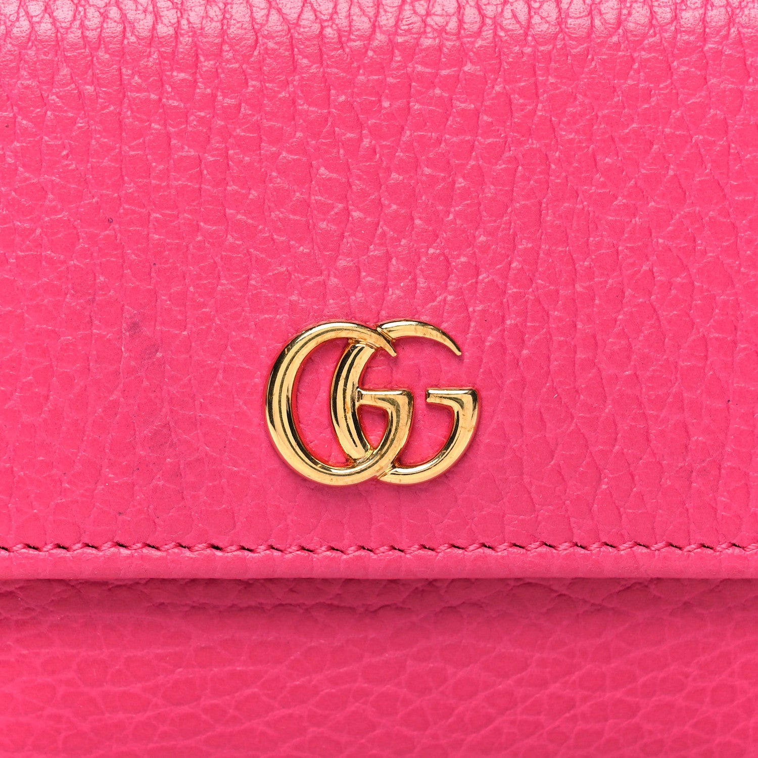 Gucci Dollar Calfskin GG Marmont Compact Wallet Box Pink 9 of 9